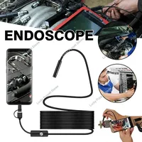 5.5mm HD Endoscope Camera Waterproof Micro 6 LED IP67 Endoscope for Cars Industrial Smartphone Mini Camera Endoscope USB Type C