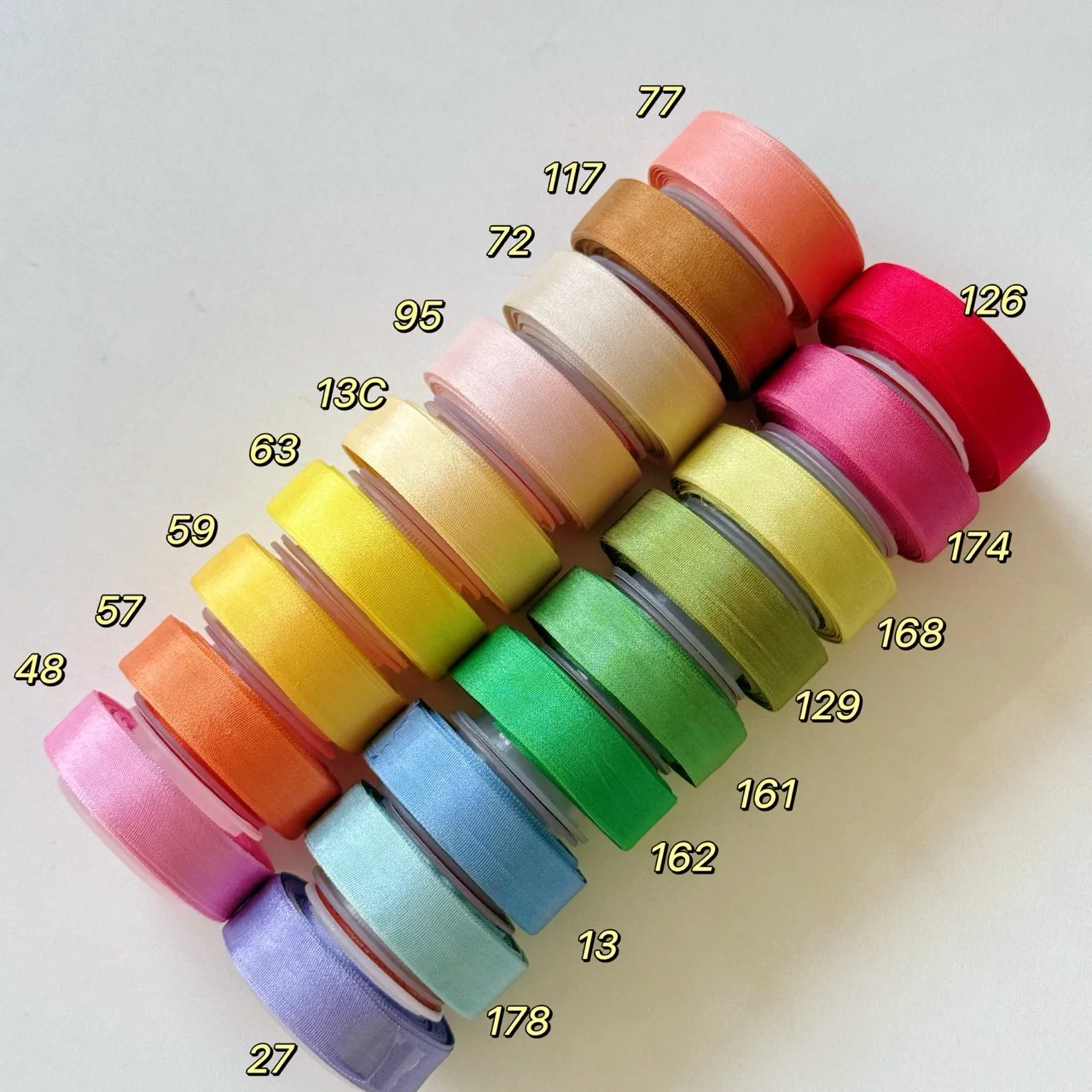 13mm, 100% Real Pure Silk Woven Double Face Taffeta Silk Ribbons for Embroidery and Handcraft Project, Gift Packing