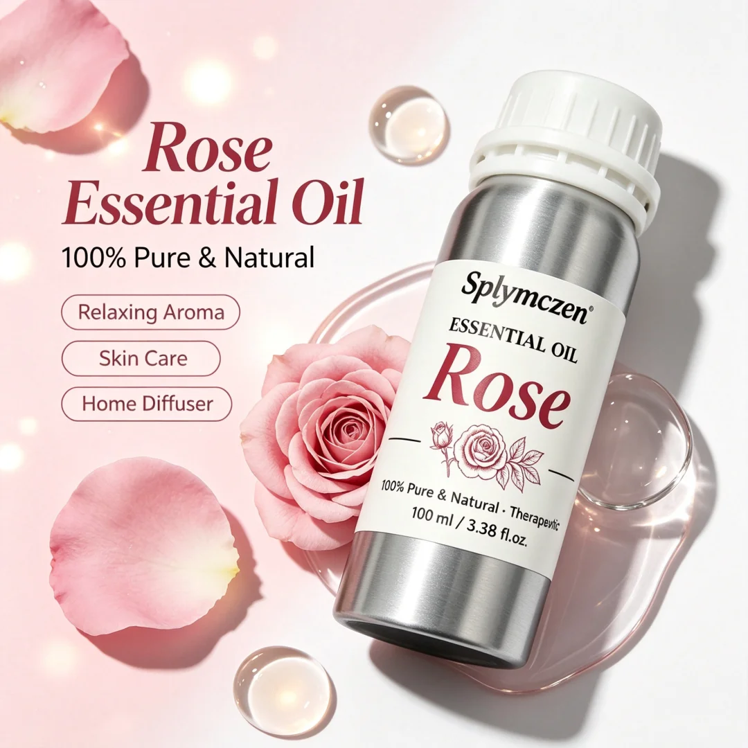 Pure Rose Fragrance Oil for Reed Diffuser Humidifier, Home Office Indoor Scent Diffusing Liquid
