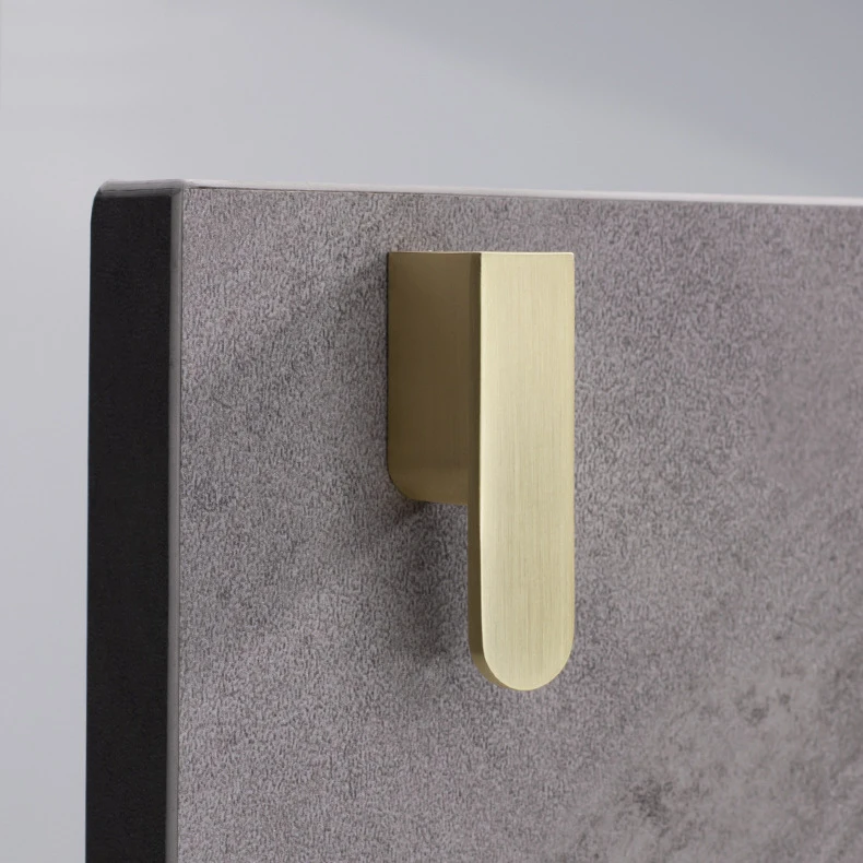 WV Modern Minimalist Gold Zinc Alloy U-Shaped Cabinet Handle for Small Drawers And Doors Luxury Solid Door Pull for Wine Cabinet