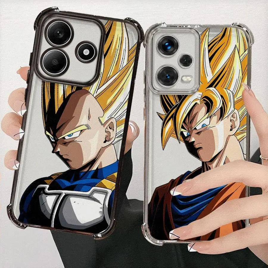 

Clear Cover Phone Case for Redmi Note 14 12 Pro 10 Pro 10 Lite 13 10s 11 11s 9Pro 9S Dragon-Ball Goku