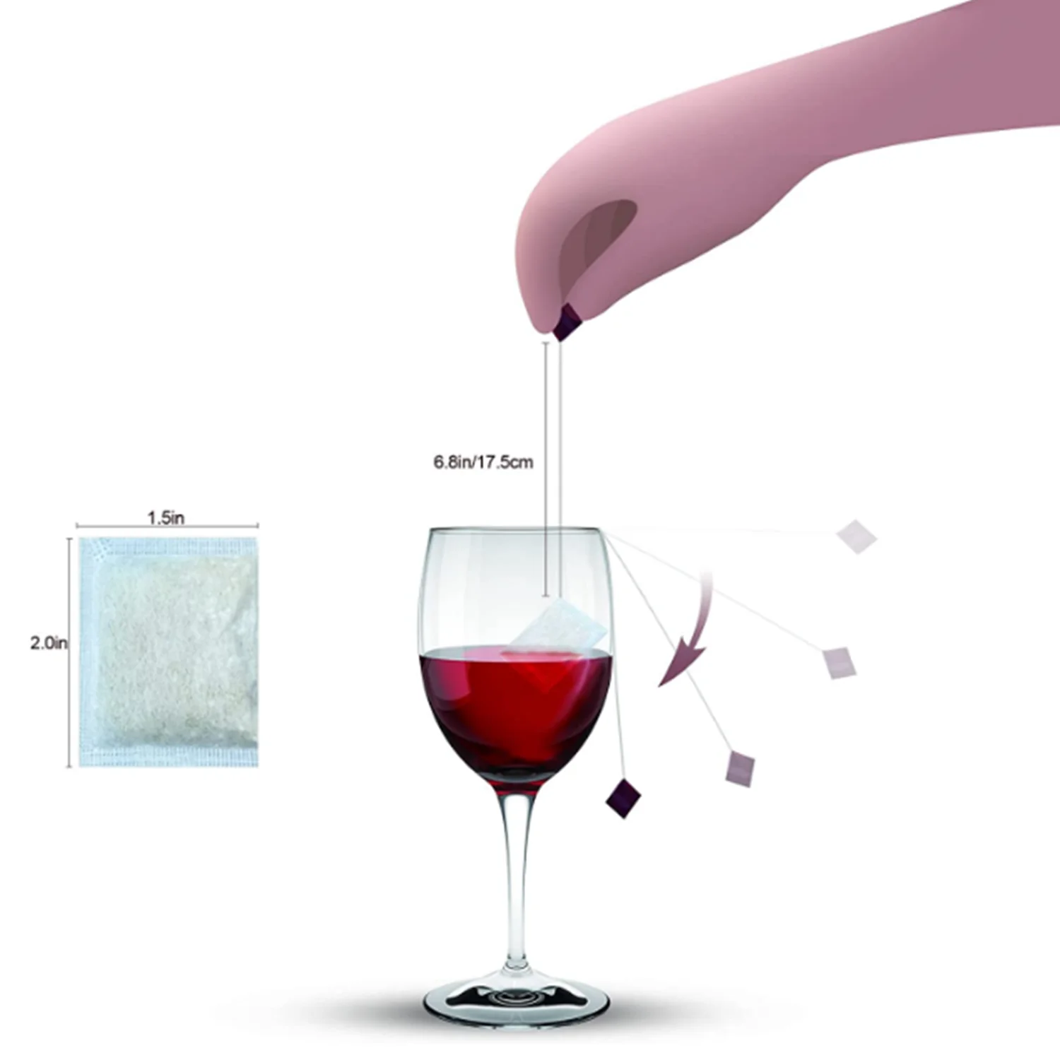 Wine filter removes sulfites and histamines, eliminates headaches and reduces wine allergies (36 pieces)