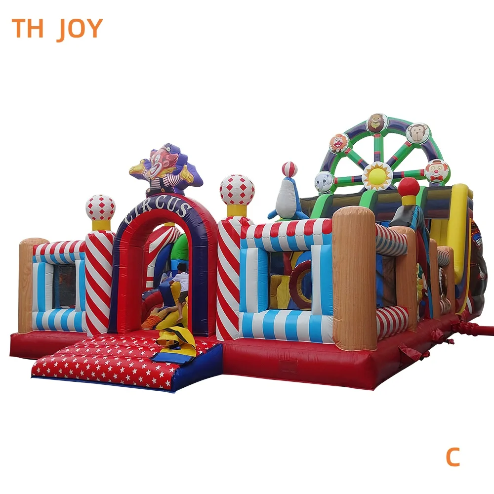 15x8m giant Ferris Wheel Inflatable Slide Circus jumping Slides funcity,Clown Inflatable Toboggan Slides circus playground