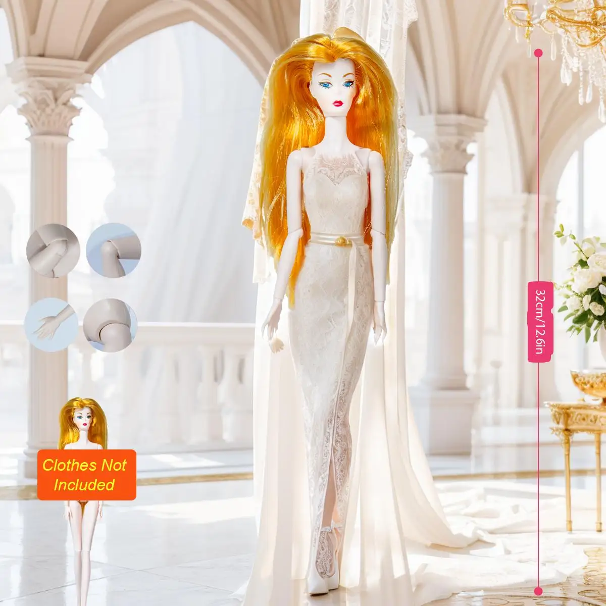 

Коллекционная фигурка 12,6 дюйма 1/6, супермодель, 12-суставная шарнирная кукла с реалистичным макияжем, профессиональный BJD/MJD