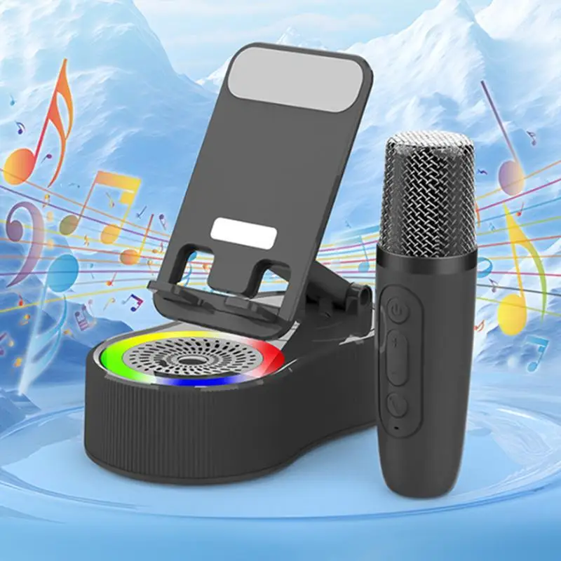 Soporte de teléfono con altavoz, soporte de altavoz de carga, luces LED, dispositivos de tecnología genial para ducha, escritorio de coche, fiesta, Camping, lugar de trabajo, viajes