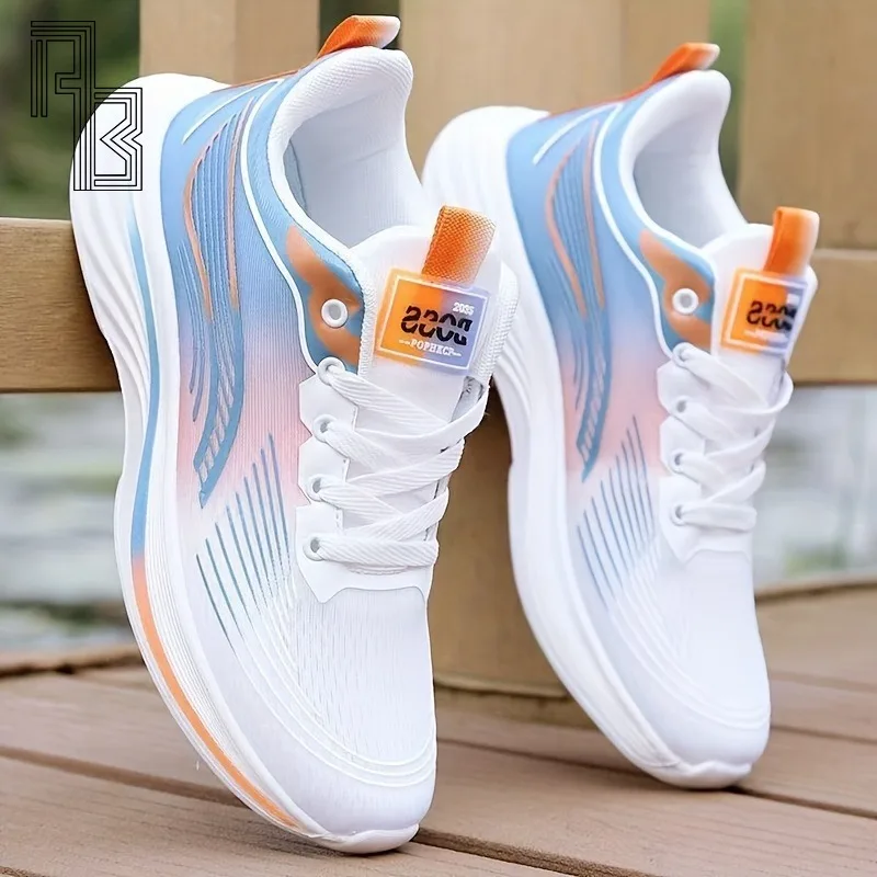أحذية رياضية للجري عصرية ومتعددة الاستخدامات للرجال، أحذية شبكية للطلاب بنعل ناعم لجميع المواسم وخفيفة الوزن وجيدة التهوية