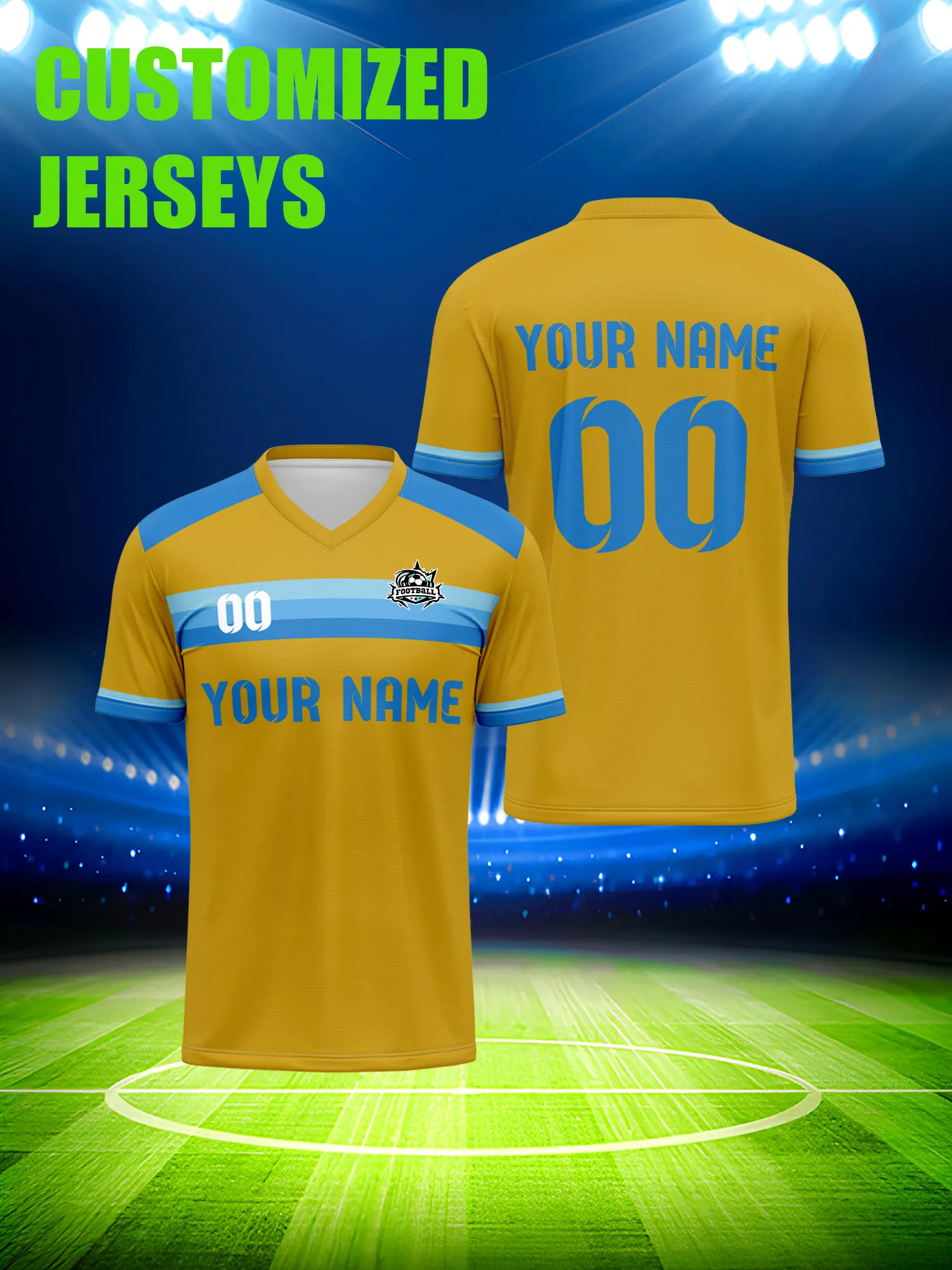 

Футболка для футбола с индивидуальным изображением, номером и именем, в стиле городского уличного стиля, модная и стильная.