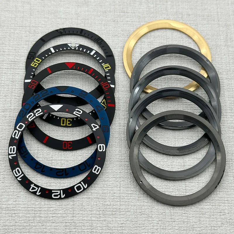 

Mod 38mm Watch Bezel Shamian Ceramic Bezel Compatible SKX007 SKX009 SRPD NH35 NH36 GMT Movement Watche Bezel Replacement Part