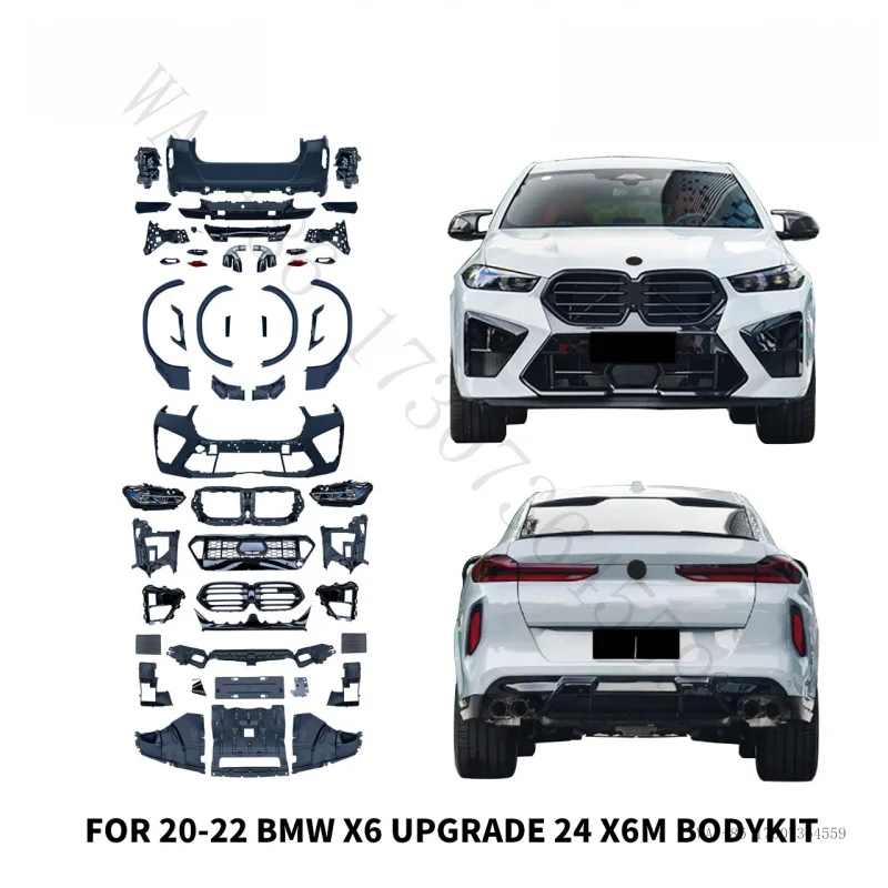 Suitable for BMW 20-22 X6 old upgraded to new body kit G06 early-stage modification to 24 model X6M front and rear bumper