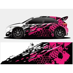 Pink Sticker Car Full Wrap Sticker Car Decal Decorative Cut Body Racing Graphic Decal Vinyl Wrap Modern Design Red Width 58cm