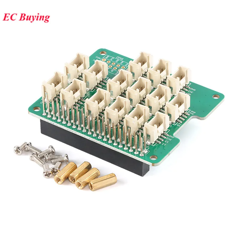 Raspberry Pi Zero Grove Căn Cứ Mũ Dành Cho Raspberry Pi 2B/3B/3B +/Zero/Zero W/Không Mở Rộng Ban Phát Triển IIC I2C