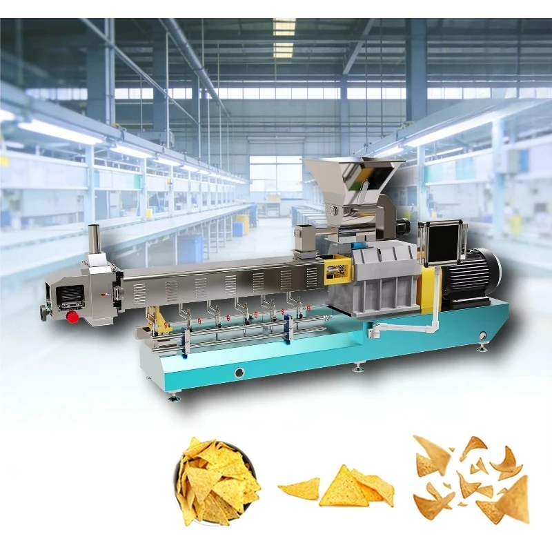 Customized Automatic Corn Flake Food Making Machine Corn Flake Expanding Triangle Snack Production Line