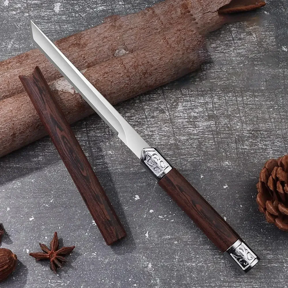 All-Steel Bully Stick Fruit Knife Tea Home Steak Knife Outdoor Camping Tool Knife Steak Camping Tool