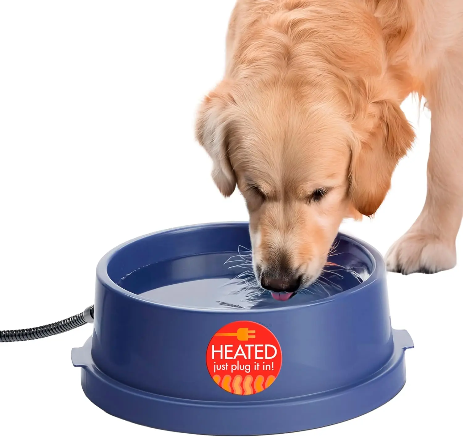 

Thermal-Bowl Heated Water Bowl for Cats & Dogs Outside, Safety Listed Outdoor Heated Dog Dish for Pets, Automatic No