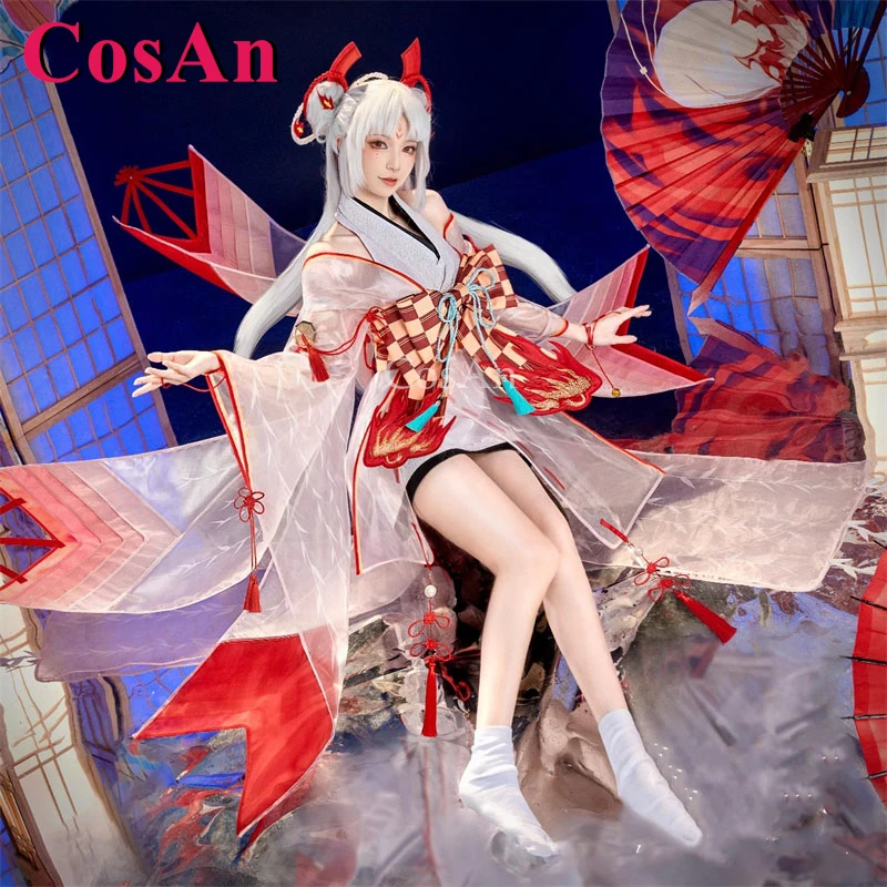 

CosAn Anime Game Onmyoji Shiranui Cosplay Costumes Gorgeous Sweet Ancient Outfit 2.0 Halloween Party Role Play Clothing S-XL New