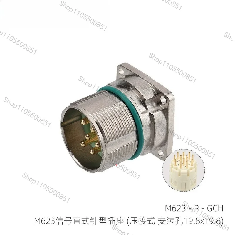 M23 Connector 12 19 Holes 17 Core 6 Pin 8PIN Clockwise Servo Motor Encoder Aviation Plug Holder