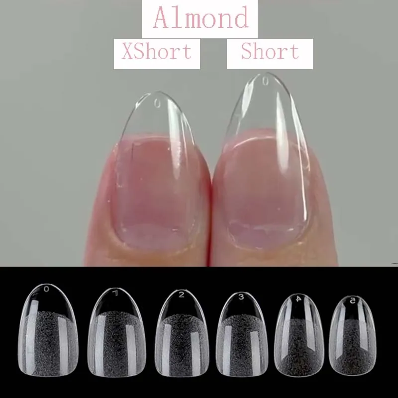 120Pcs Bag Soft Gel Tips XS Almond False Nails Extension Artificial Nails Short Coffin Nails Press On Fake Tips