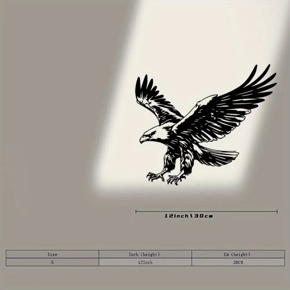Vintage Eagle Metal Wall Art, Patriotic Iron Statue Hanging Powder Coated for Living Room Decor Gift
