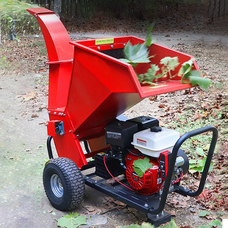 Mini Wood Chipper High Efficient DieselElectric Engine Tree Branch Shredder Machine