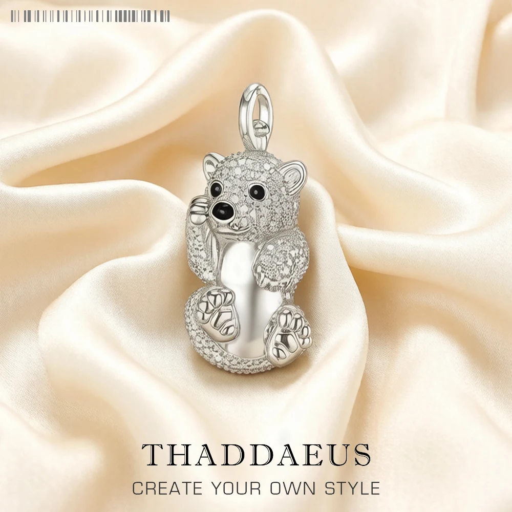 Pendant Polar Bear Summer Brand New Fine Jewelry Europe Cute Bijoux S925 Sterling Silver Gift For Woman