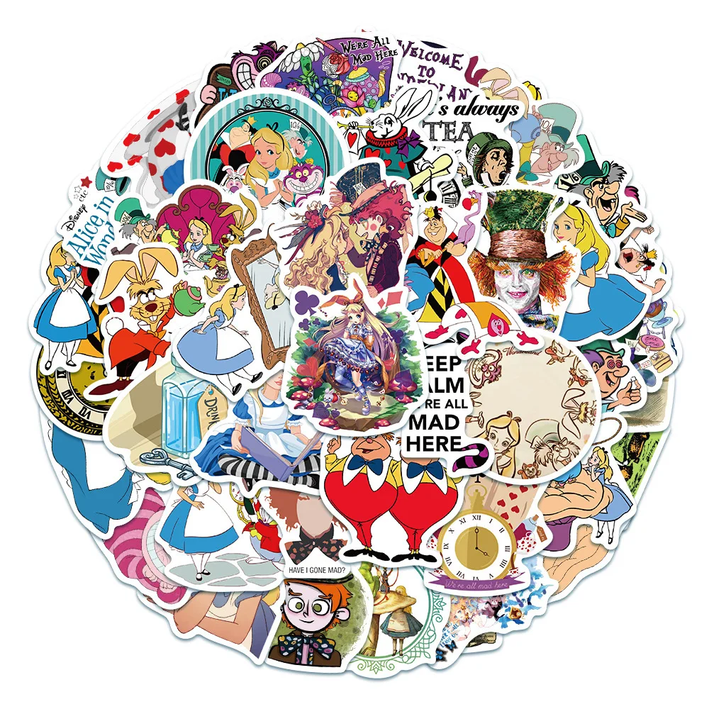 10/50 Stuks Alice In Wonderland Cartoon Stickers Disney Anime Schattige Stickers Diy Waterfles Telefoon Briefpapier Sticker Kid Party Cadeau