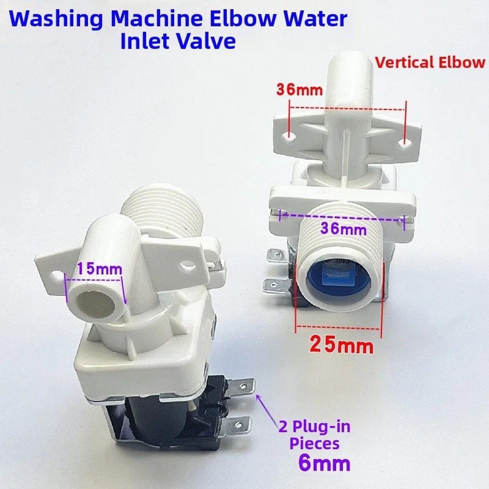 Replacement Water Inlet Valve for For swan FCD90F2 270B/D Type C Washing Machine 220-240V Vertical Elbow Design