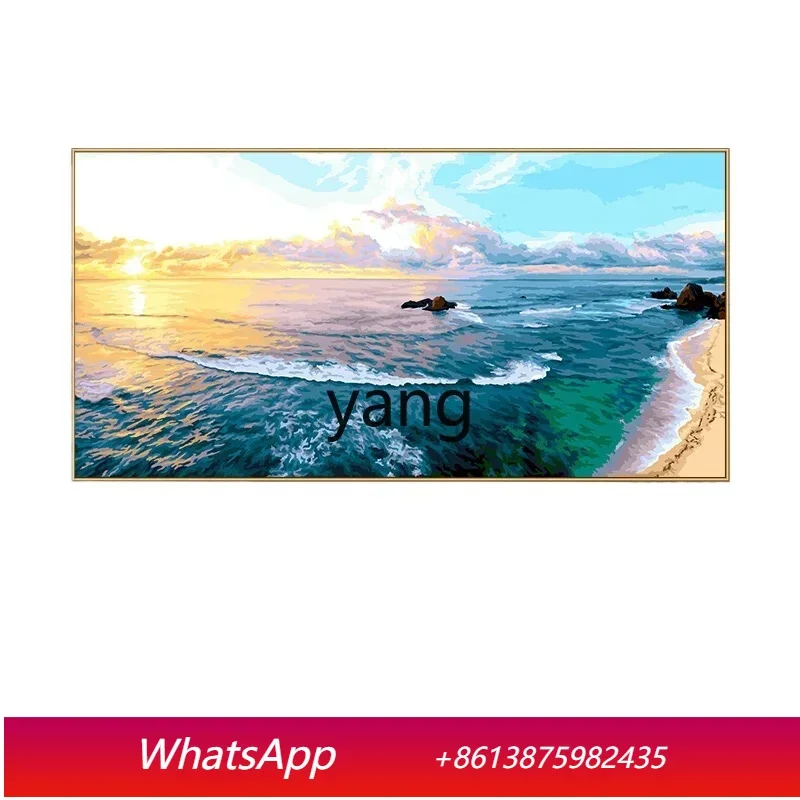 CX digital oil painting coloring hand-filled hand-painted oil painting entrance decoration