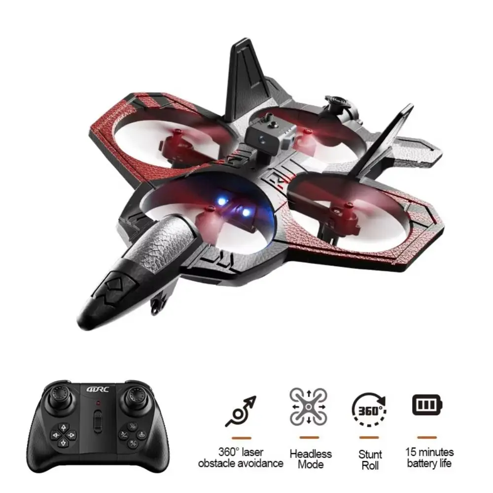 

V46 Foam RC Aircraft With Camera Obstacle Avoidance Plane 2.4G Remote Control Fighter Plane Glider RC Airplane for Boys Kids Toy
