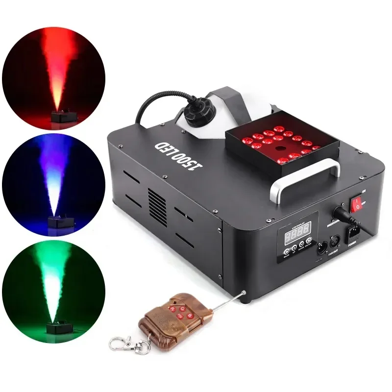 1500W LED Rgb Smoke Machine IR Remote Control Dmx Led Fog Machine for Stage Disco Party Show