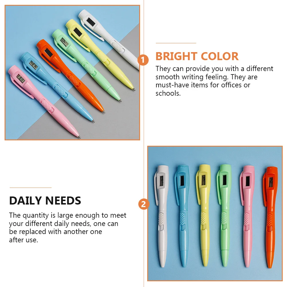 

4pcs Exam Pens Replaceable Gel Ink Smooth Writing Student Pen Multi-Function Clock Work Pen For School Office Home Use