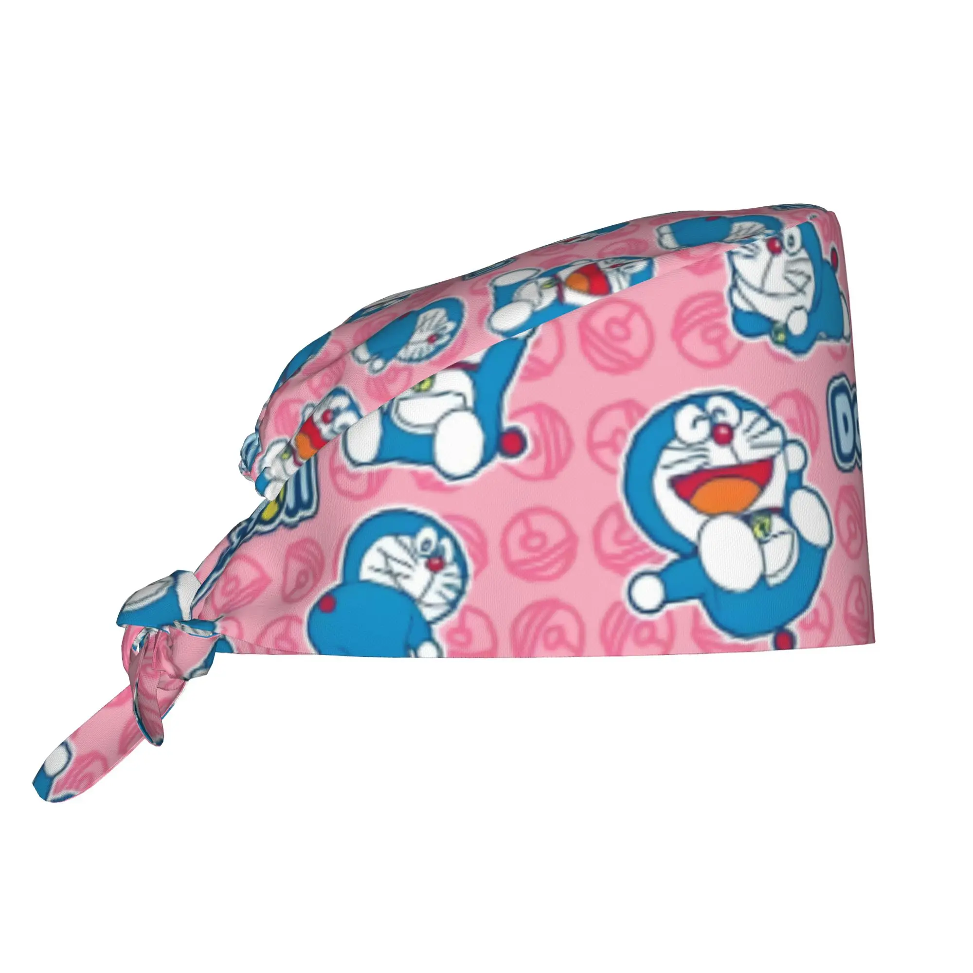 

Custom D-Doraemones Cat Animes Bell Scrubs Cap Surgical Hats Women Men Cartoons Operating Room Cap Operator Hats Lab Works Hat