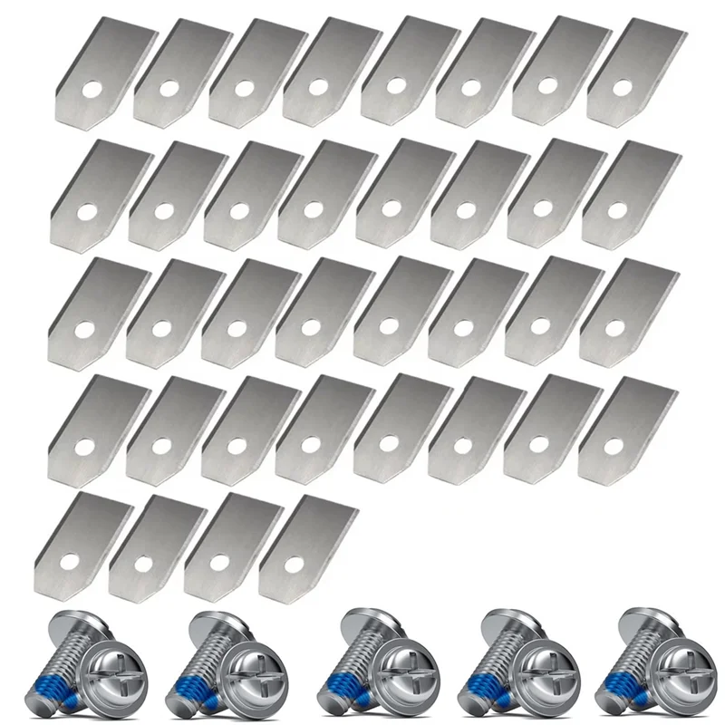 

HLZS-36PC Lawn Mower Cutting Blades Set Stainless Steel Trimmer Blade Compatible With For ECOVACS Cutter Blades Replacement