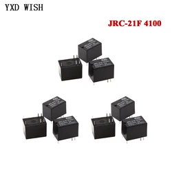 10pcs JRC-21F 4100 DC Mini Power Relay 6 Pin PCB Mount Circuit Board Relays DC 3V 5V 12V 3A 6Pins Miniature PCB Relay