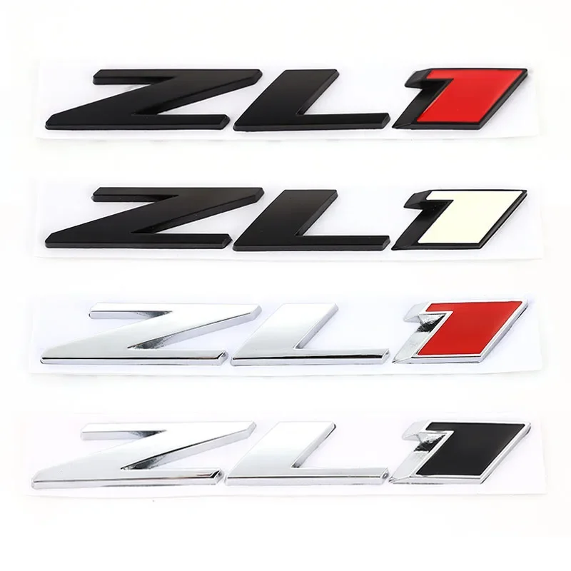 Etiqueta engomada del emblema del maletero trasero del coche del logotipo ZL1 para Chevrolet camaro Cavalier Onix Cruze Aveo Silverado, calcomanía lateral, decoración modificada