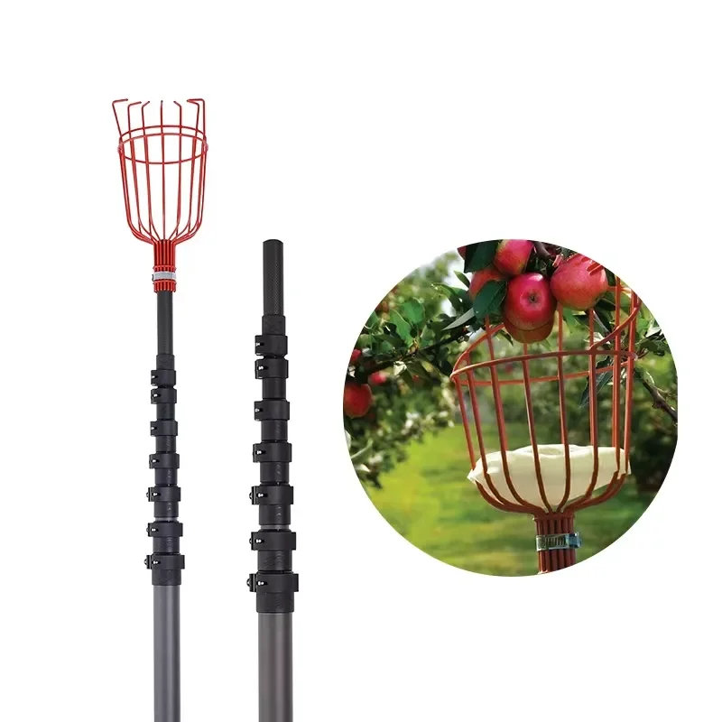 Pole Fruit Picker 80 Ft/ Fruit Picking Tool 15 M/ 60ft Carbon Fiber Telescopic Pole for Coco Picking