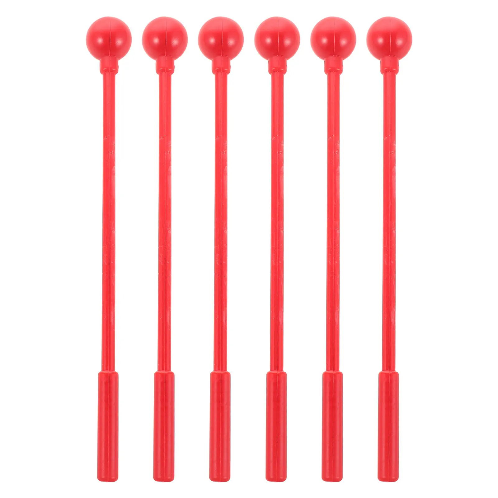 3Pairs Plastic Mallets Percussion Sticks Long Handle Drumsticks for Xylophone Glockenspiel Marimba Kids Classroom Band Music