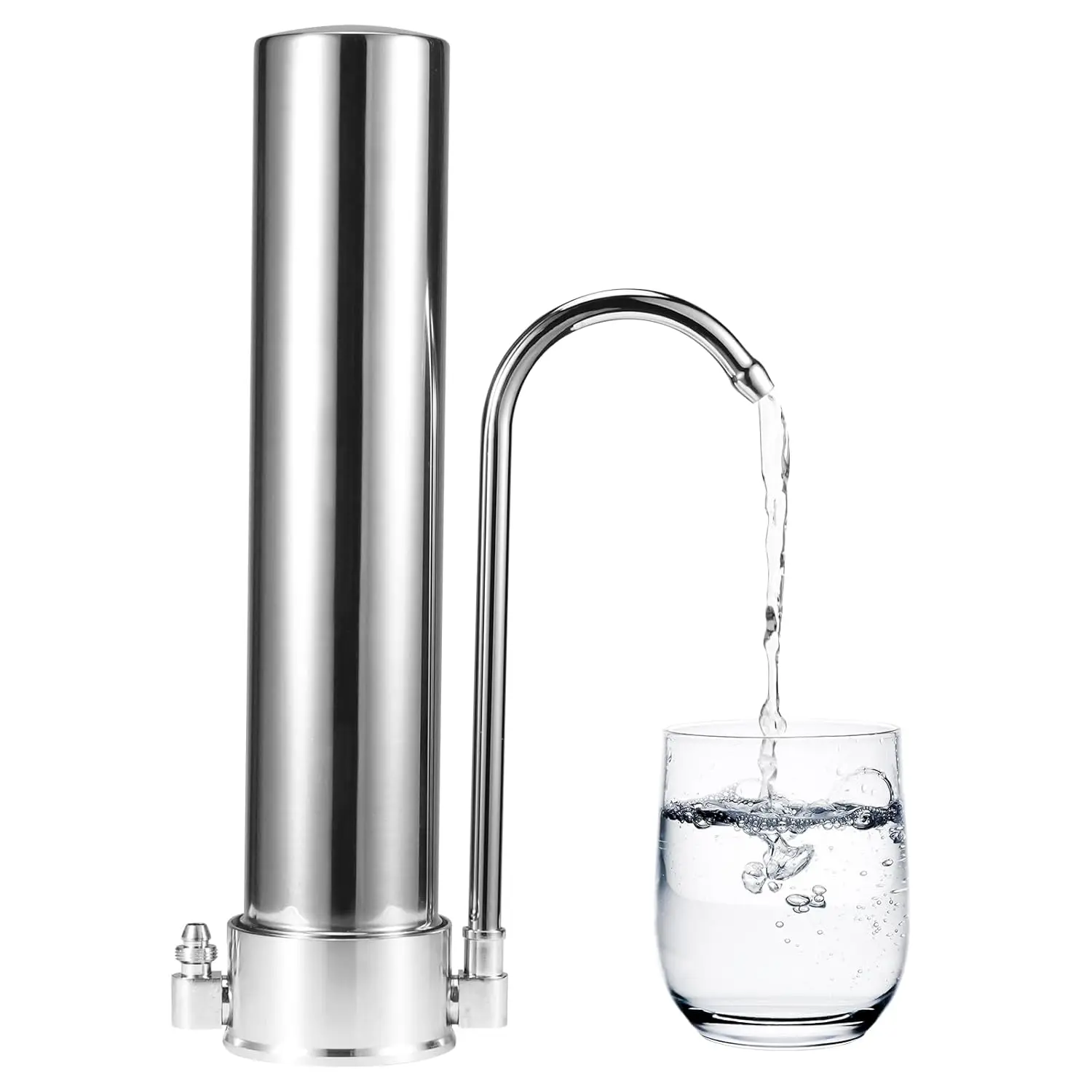 

Фильтр для воды из нержавеющей стали 304 с моющимся керамическим фильтрующим элементом, снижает бактерии, металл, свинец, хлор и запах.