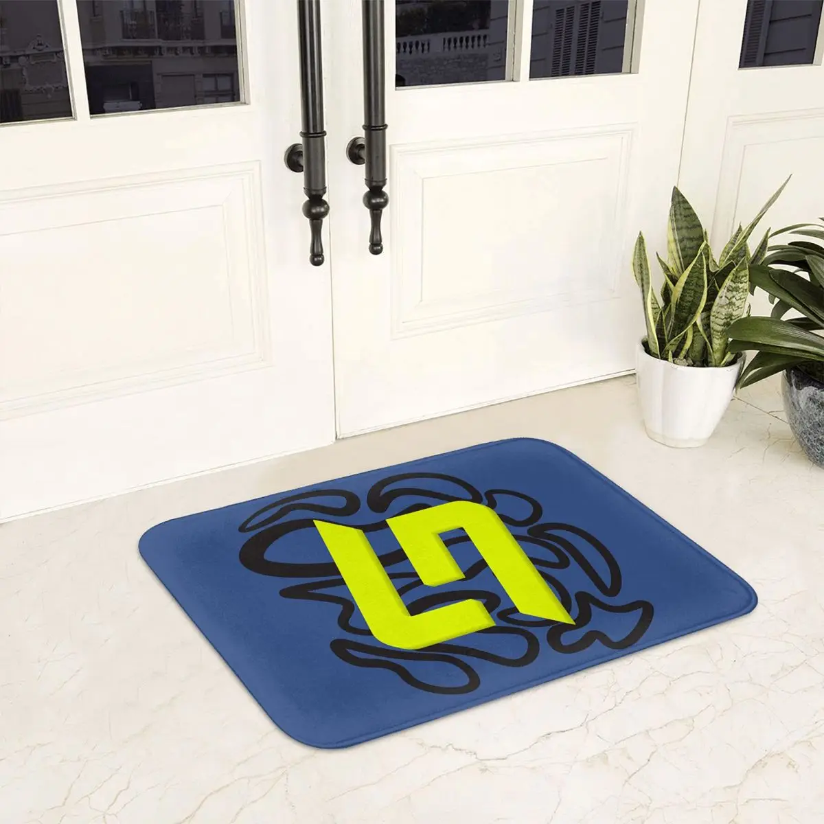 L-Lando-S N-Norris-S Squiggle Logo Anti-slip Doormat Floor Mat Dust-proo Carpet Rug for Kitchen Entrance Bedroom Footpad Mats