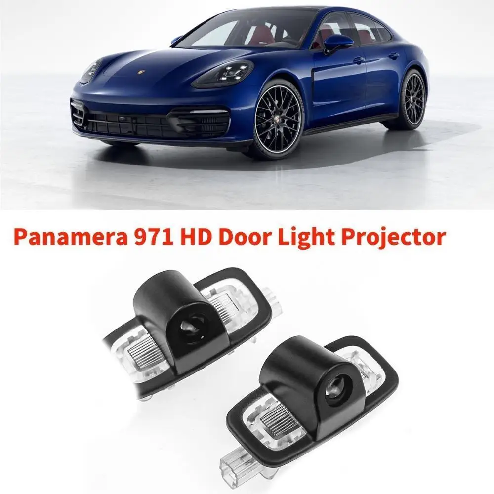 2X Super HD Never fade Door Welcome Light Ghost Projector Lamp For Porsche Panamera 971