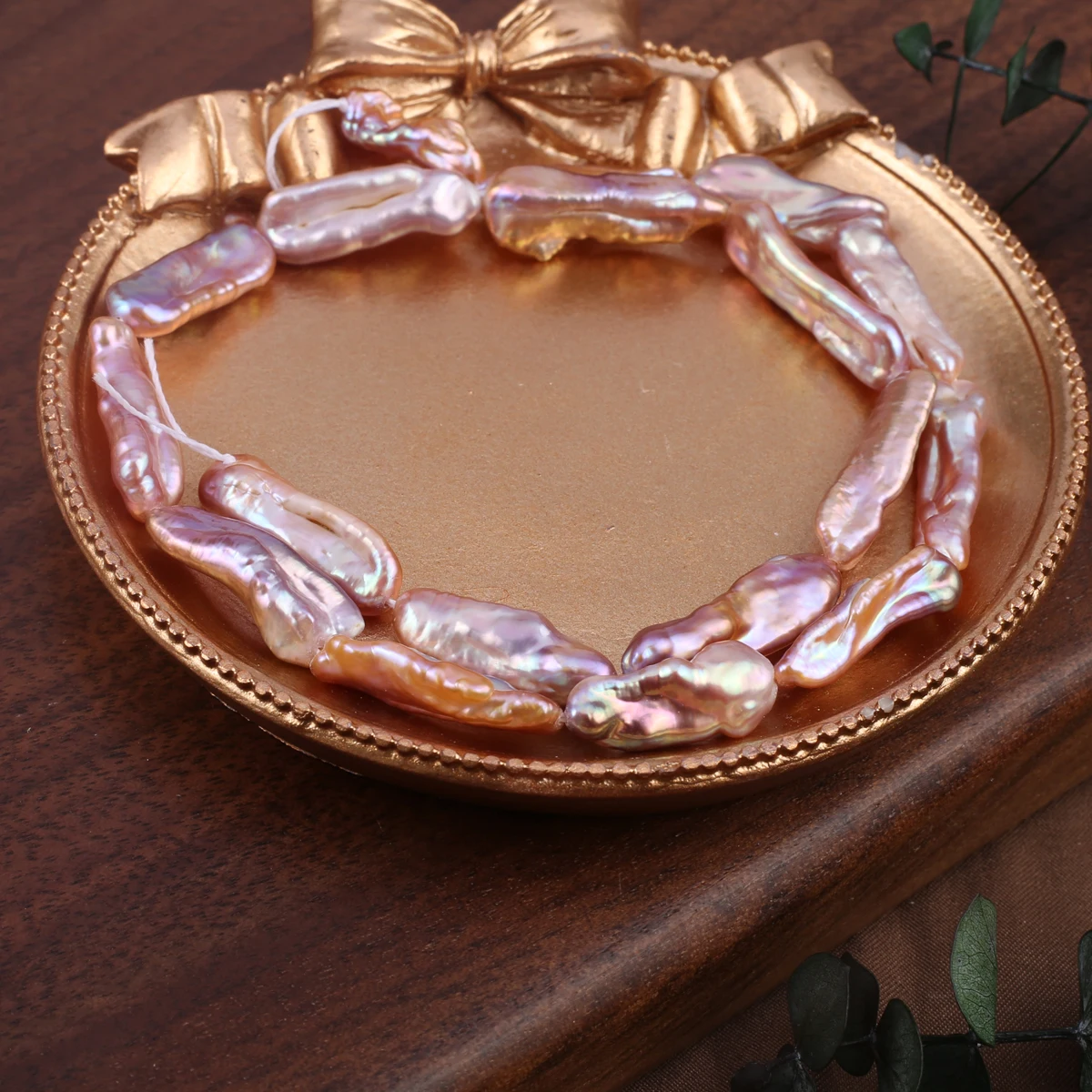 Natural Freshwater Pearl Beads Beaded Irregular Long Purple Baroque Pearl Loose Spacer Beads For Jewelry Making DIY Necklaces