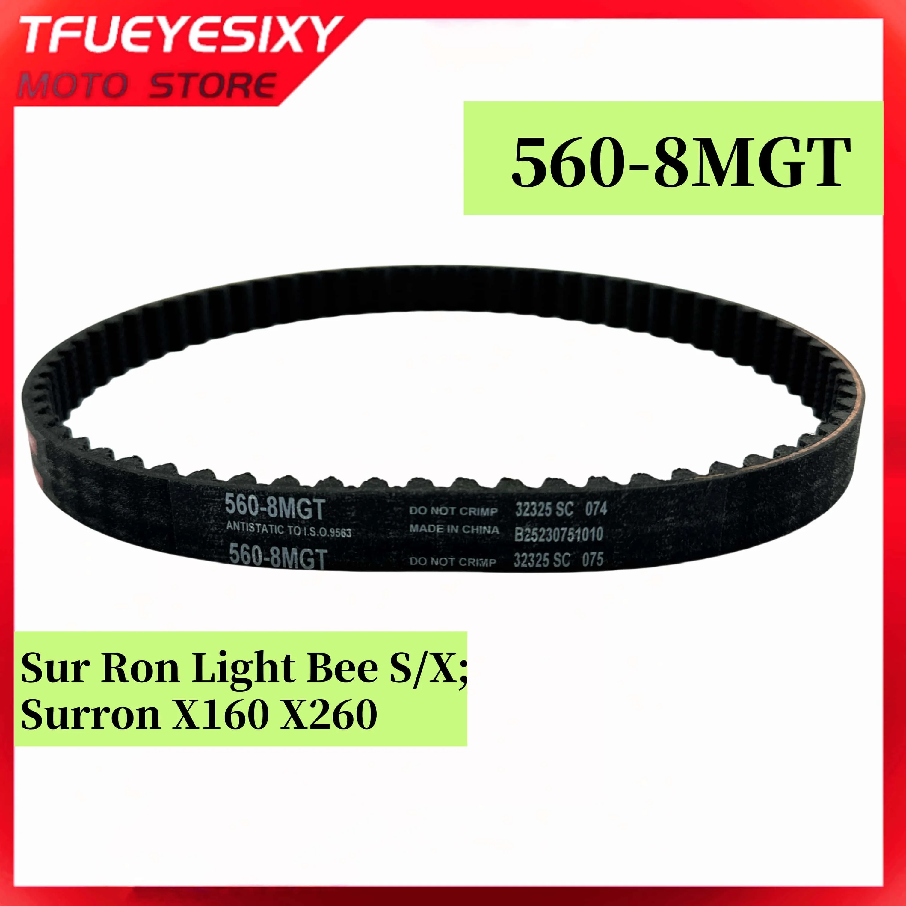 

Original Light Bee S/X Electric Motorcycle 8M 560 Transmission Belt Drive Belt 560-8MGT For Sur-Ron Surron Sur Ron Light Bee S/X