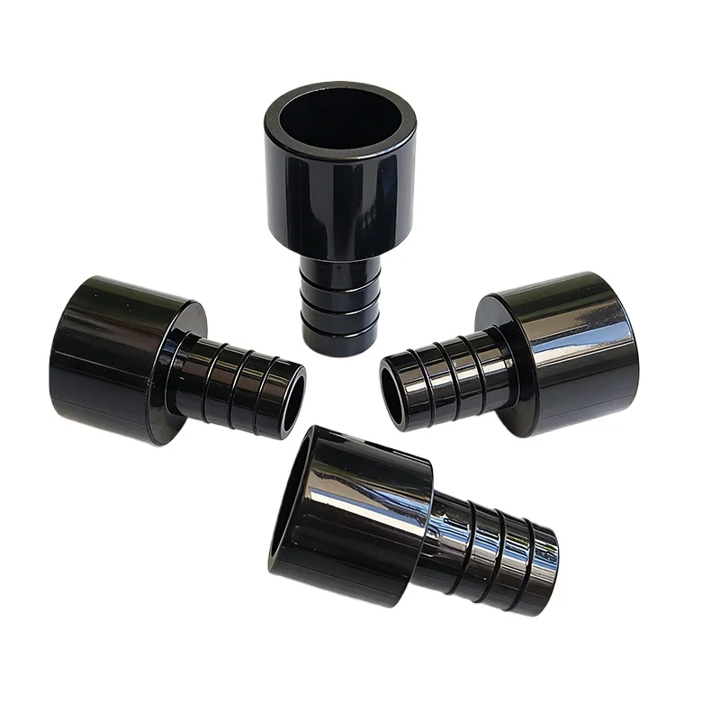 Black PVC Pagoda Connector Hose Adapter Reducer Straight Socket Quick Connect Pipe Fitting Water Hose Joint Aquarium Accessories
