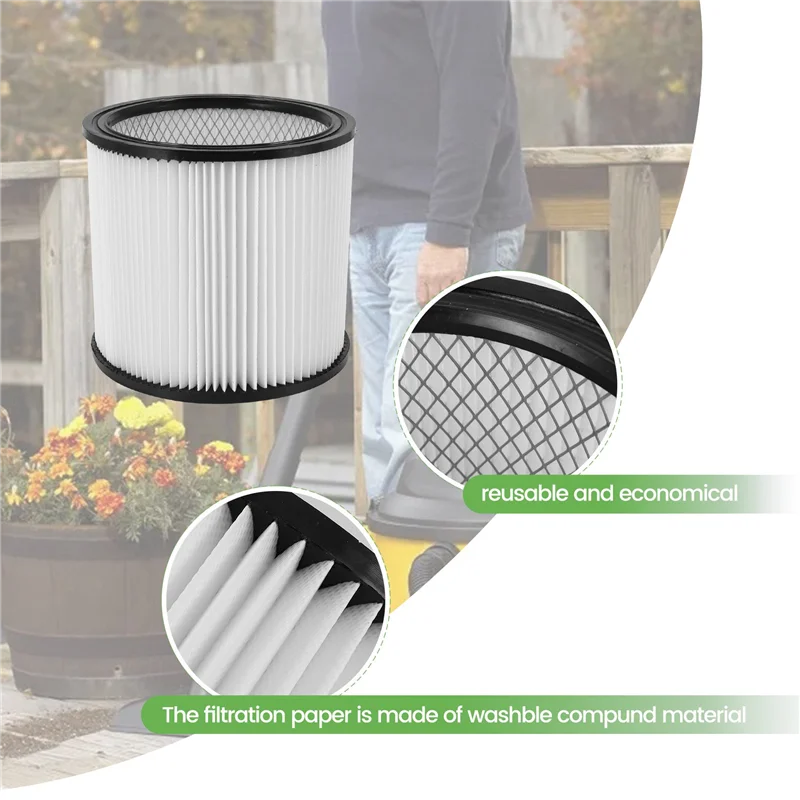 A99X-فلتر بديل لمرشحات Shop Vac 90304 90333 90350 يناسب معظم المكانس الكهربائية الرطبة/الجافة Shop-Vac 5 جالون وما فوق