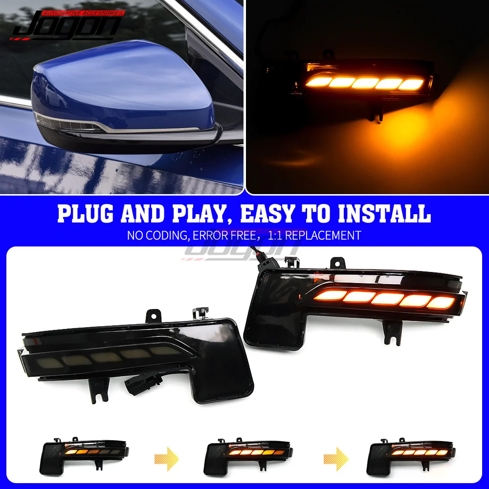 

Dynamic Indicator Blinker Light For Cadillac CT5 CT6 Side Rear Mirror Sequential Lights Turn Signal Lamp Exterior Accessories