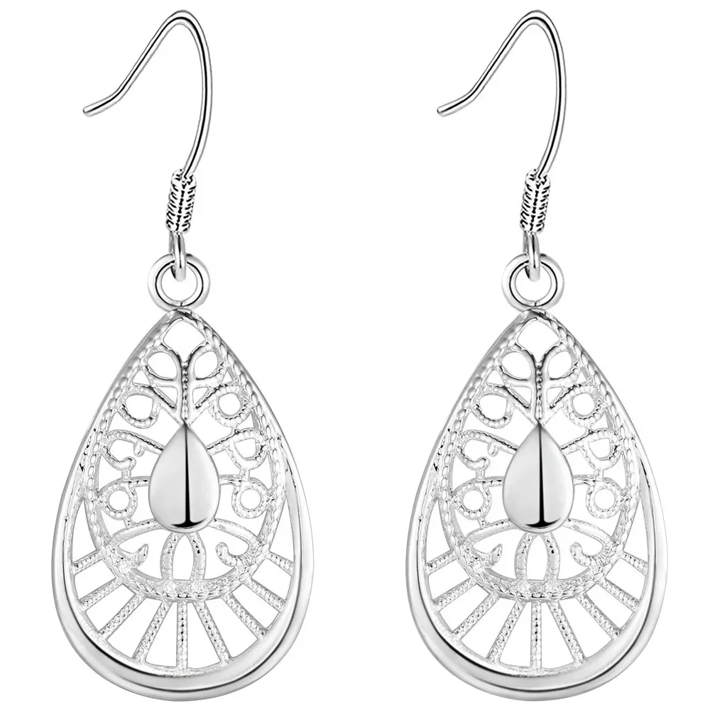 925fashion 6 Pair set silver color for women lady girl charms hook cute Earring Jewelry sets wedding Gift hot sale nice
