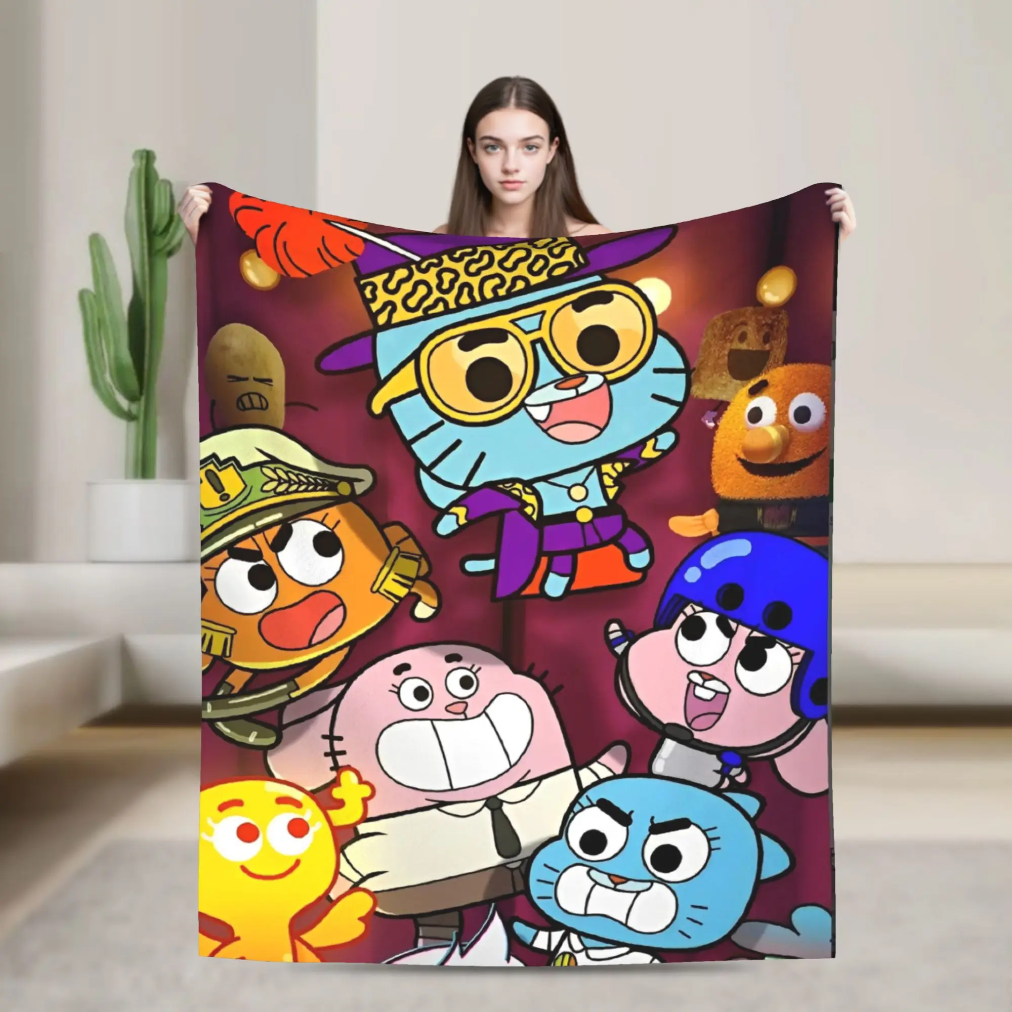 Gumballs Darwin Blankets  Wool Throw Blankets Airplane Travel Decoration Ultra-Soft Warm Bedsprea,