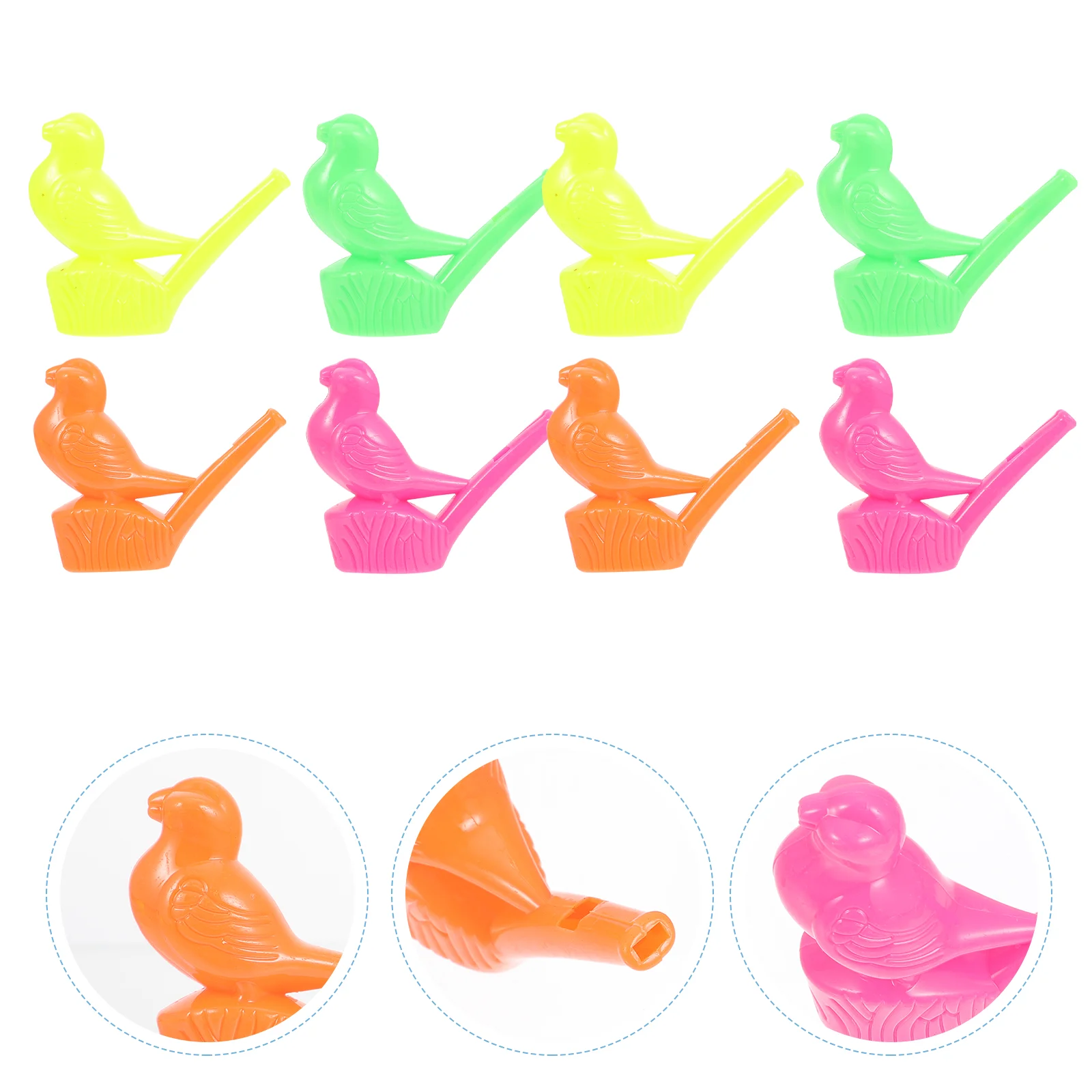 16 Pcs Water Bird Whistle Creative Plaything Kids Cartoon for Toddlers Baby Educational Whistling Gift Plastic