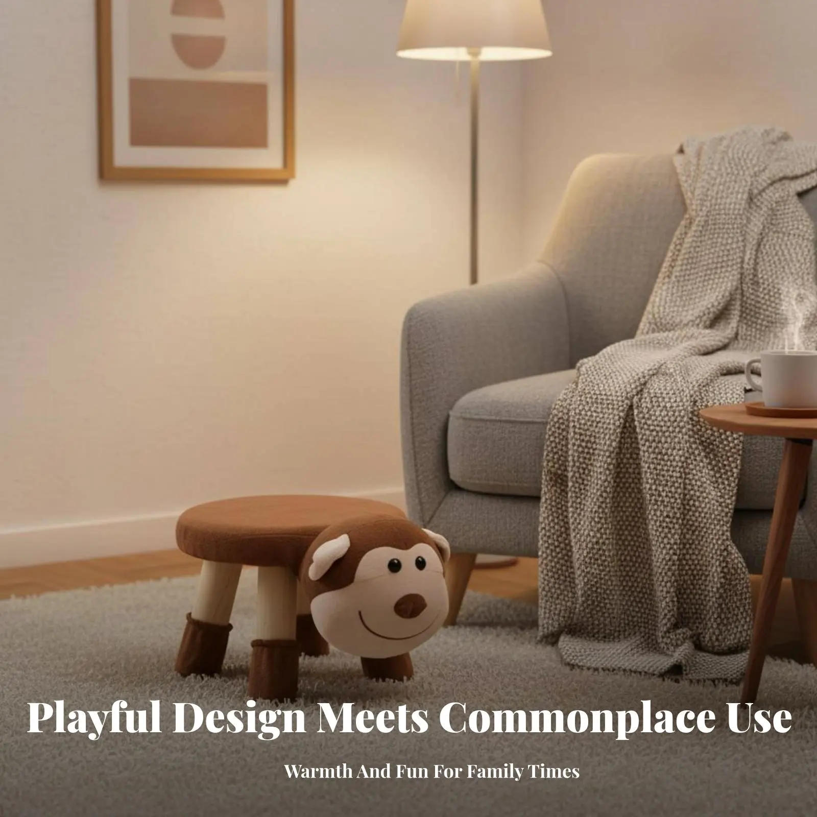 

creatureShaped Ottoman Cartoon and design Low Stool adaptable Comfortable Cushioning for young children, Parents, Living Room