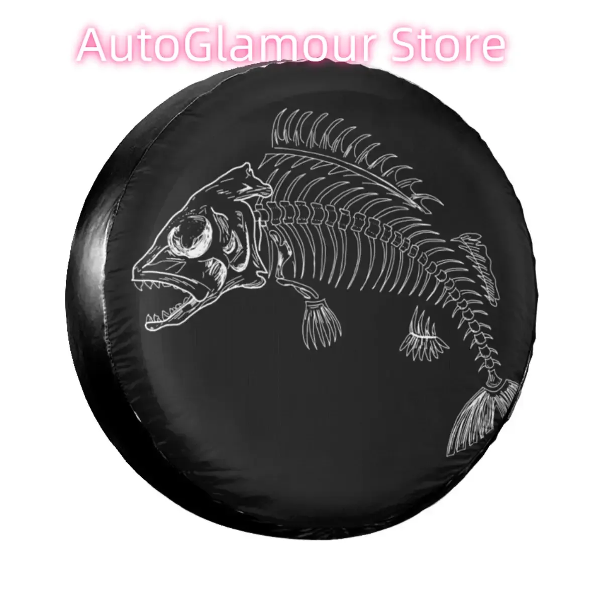 

Чехол для запасного колеса Fisher с рисунком рыбьей кости для Jeep Mitsubishi Pajero, защитные колеса автомобиля, аксессуары 14 дюймов, 15 дюймов, 16 дюймов, 17 дюймов