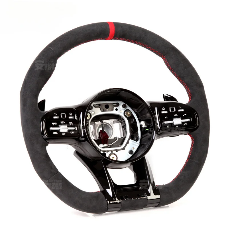 For Mercedes-Benz Alcantara & Full Leather Matte Steering Wheel (Modified Part)